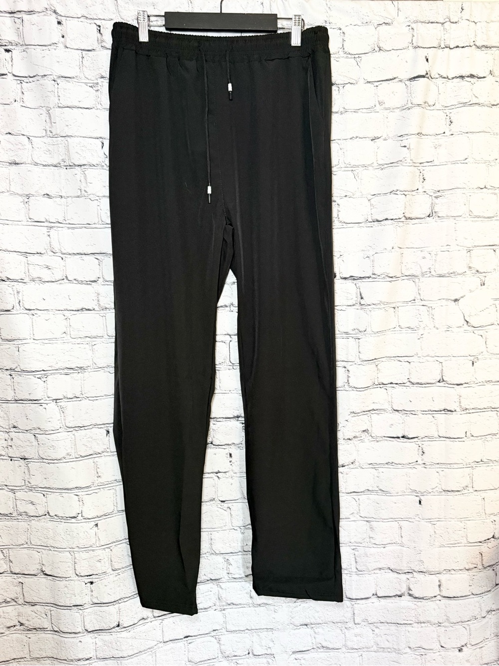 Black Drawstring Pants. Size L